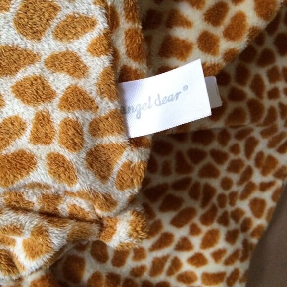 Angel Dear Brown Giraffe Plush Baby Security Blanket Eyes Closed Soft Toy Lovey - Picture 9 of 12